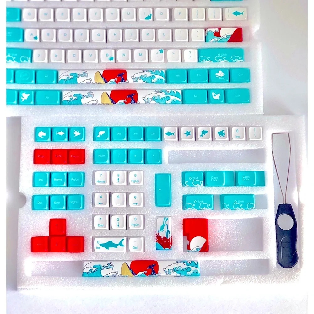 Set of 131 Keycaps for Gamer Keyboard Men Computer Unisex Electronics Gift NWT
